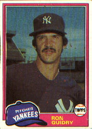 1981 Topps Baseball Cards      250     Ron Guidry